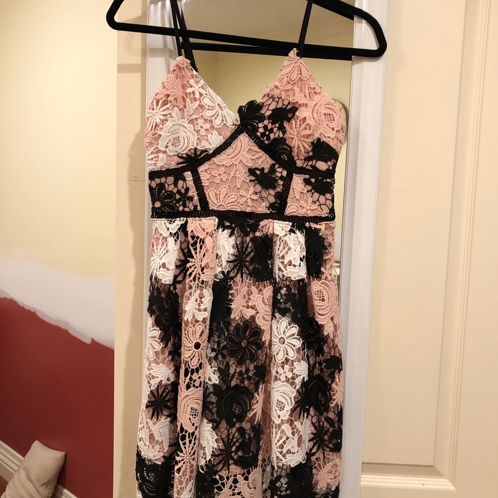 Aqua Brand Pink Lace Dress